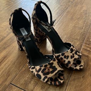 Steve Madden animal print heels